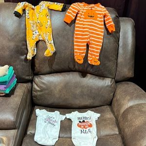 Newborn Halloween/fall sleepers and onesies